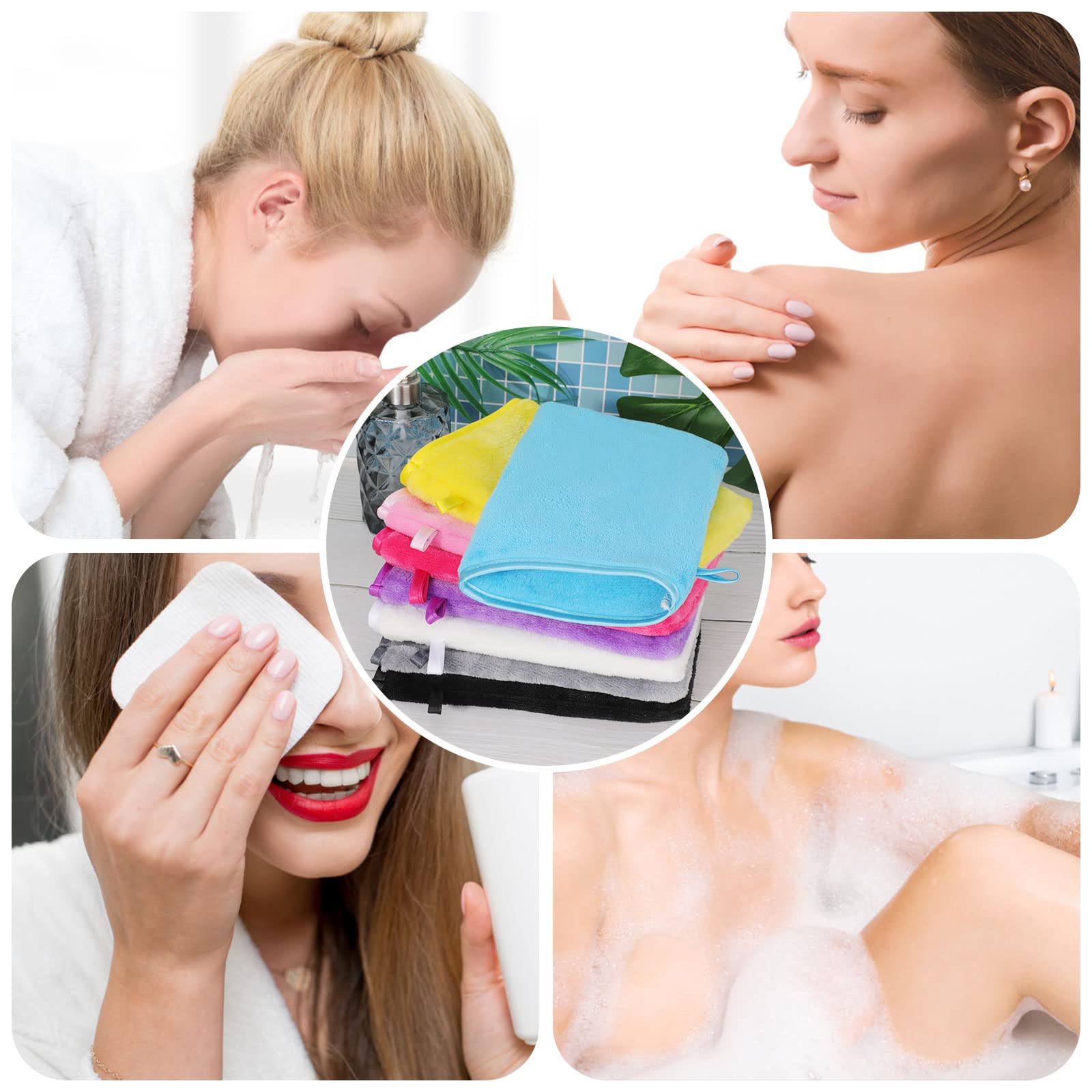 Mignon Bébé Gants De Lavage De Bain, Gants De Bain Pour Bébé, 2 Pièces Gants De Toilette Gant De