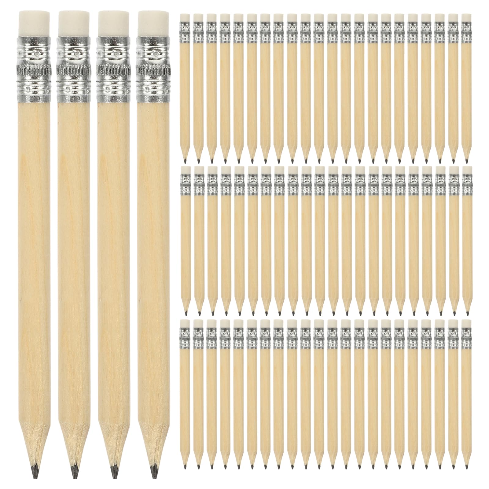 150pezzi Mini Matite Hb da Golf Legno Temperate per Ufficio e Aula Scrittura Liscia e Cancellazione senza Latteccio
