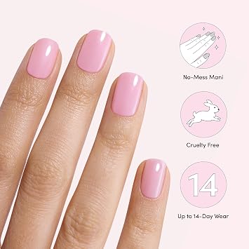 Dashing Diva Gloss Nail Strips Bundle - The Soft Pink Collection - Lovely Pink & Attitude - UV Free, Chip Resistant, Long Lasting Gel Stickers - Contains 2 Sets