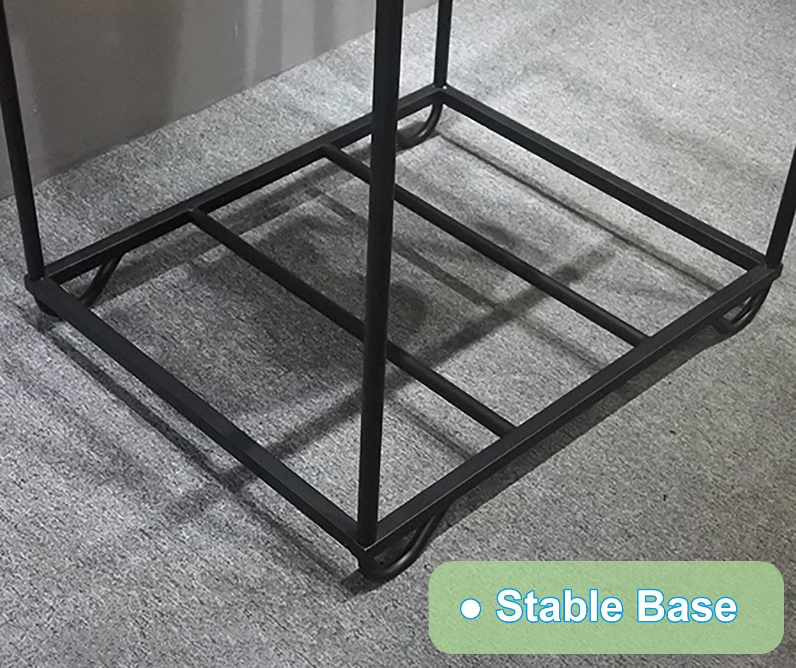 Reifenregal, 200 cm, extra hohes Radnaben-Lagerregal, stabiles Aufbewahrungssystem für mehrere Reifen, Robustes Reifenregal aus schwarzem Metall, einfach zu mon
