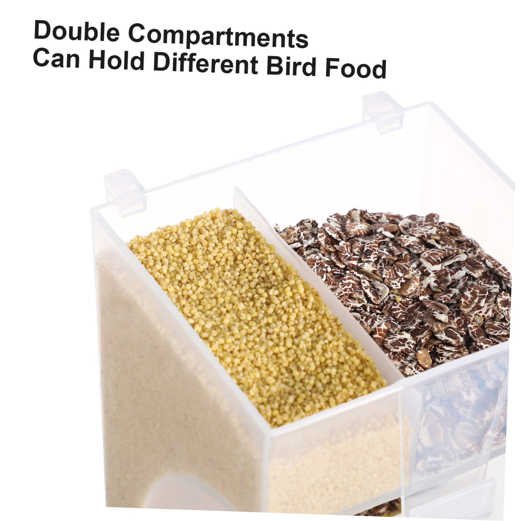 VANZACK 5sets Mangiatoia Per Con Alimentatore Per Pappagalli e Canarini Facile Installazione e Monitoraggio Alimentazione Scomparto Per
