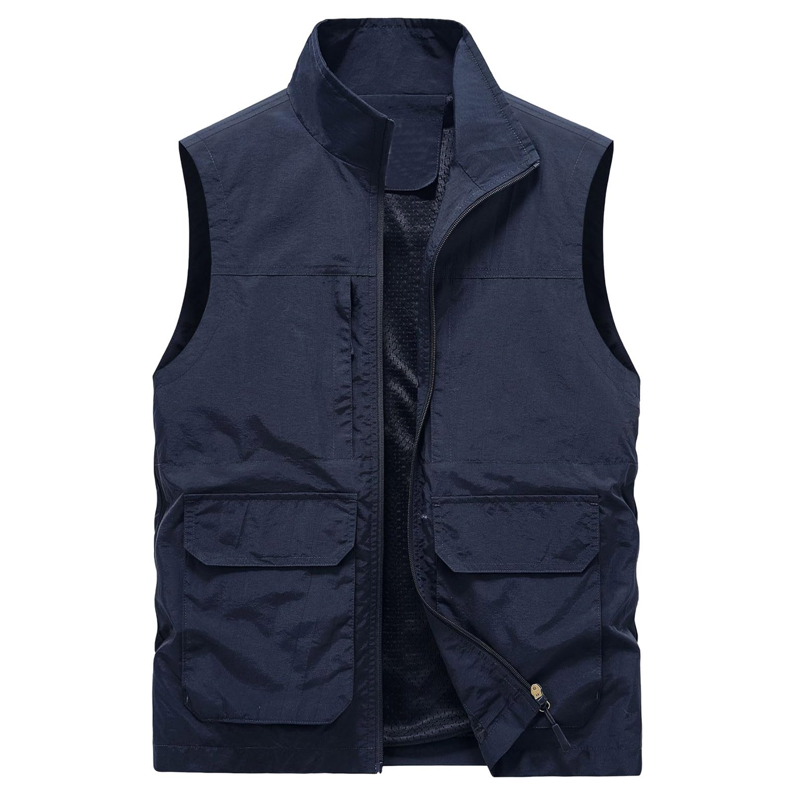 Generisch Gilet da uomo grigio, gilet in jeans da donna, elegante