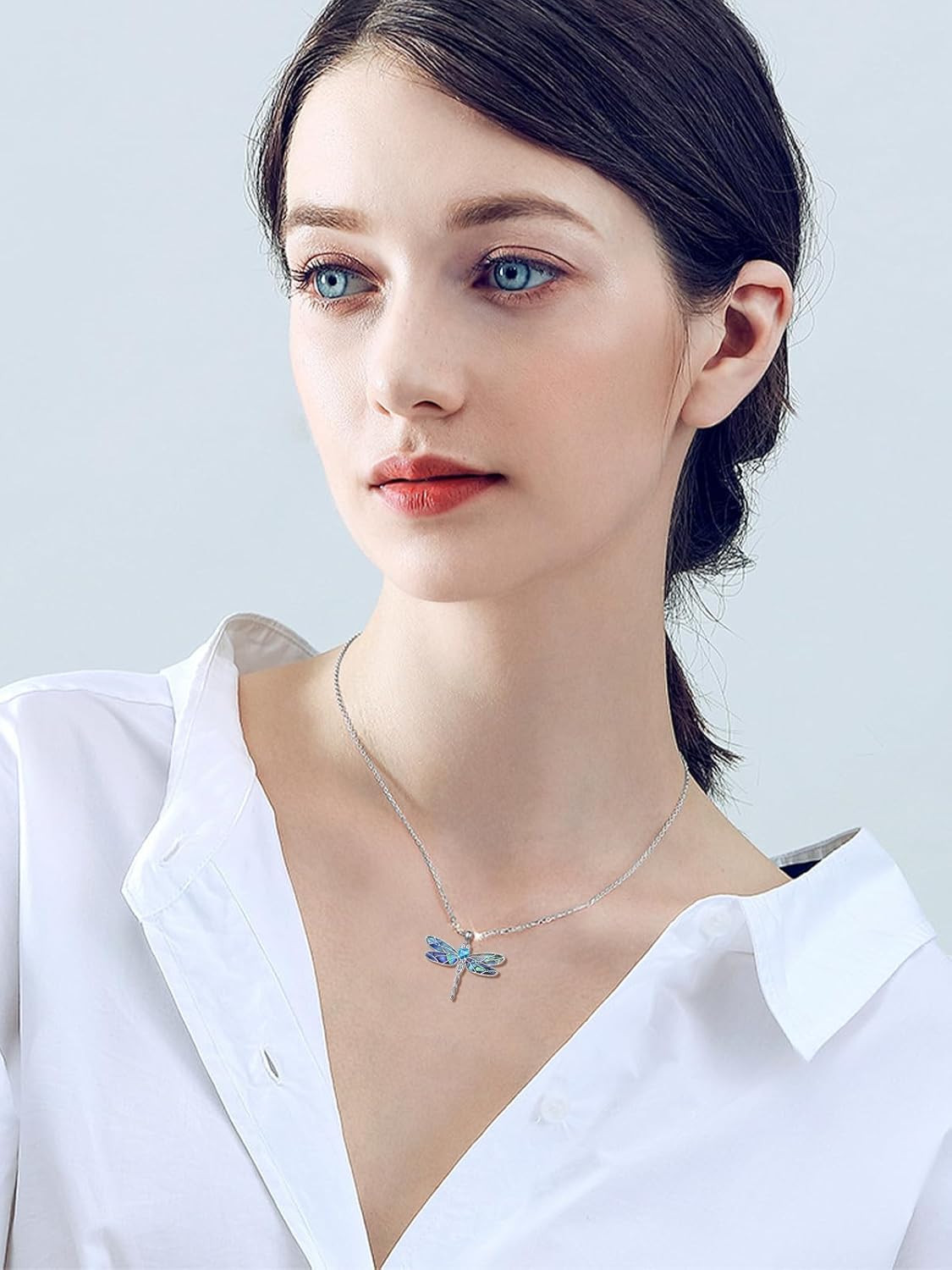 925 Sterling Silver Butterfly/Dragonfly/Ladybug Necklace Animal Jewelry Gifts for Women Christmas Birthday - Image 7