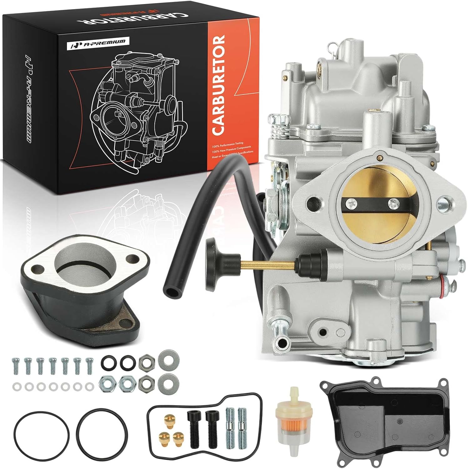 A-Premium 1 Barrel Carburetor Compatible with Yamaha Warrior 350 YFM350 1987-2004, Moto 4 1987-1995, Big Bear 350 1996-1998, Wolverine 350 1995, Kodiak 400 1993-1998 Electronic Choke