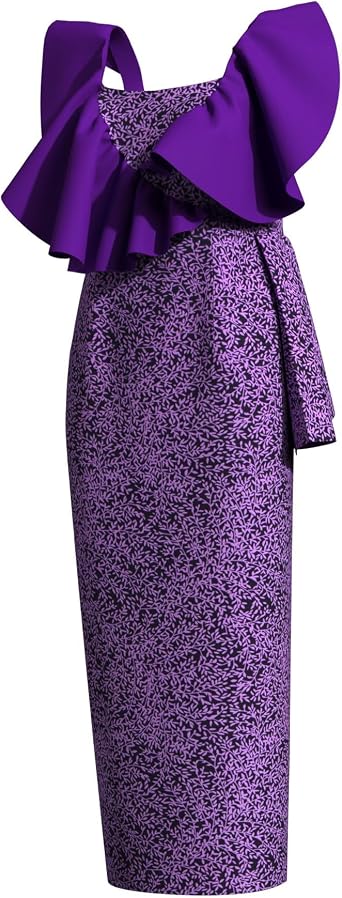 Women's African Print Dress Ankle Length Sleeveless Traditional Long Dresses