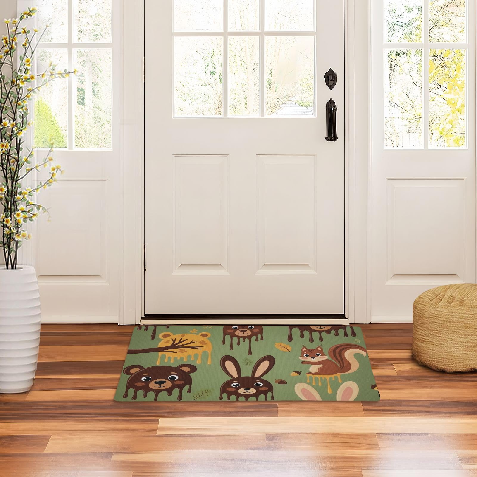 Tapis de sol en caoutchouc antidérapant 81x51 cm GuoChe animaux de cuisine