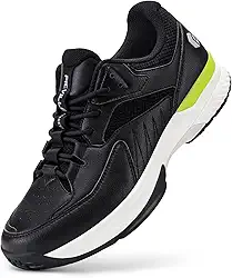 Tênis feminino de pickleball largo para quadra de tênis com suporte de arco para pés chatos