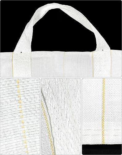 Miniatura 5 de QWORK FIBC Bolsa a granel, paquete de 4 bolsas de arena de 1 tonelada de grado industrial con capacidad para 2200 libras, bolsas de polipropileno