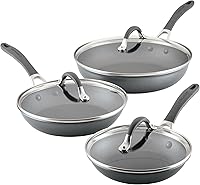 Vista 12 de Circulon Serie A1 con tecnología ScratchDefense olla de inducción antiadherente con tapa, 8 cuartos de galón, grafito