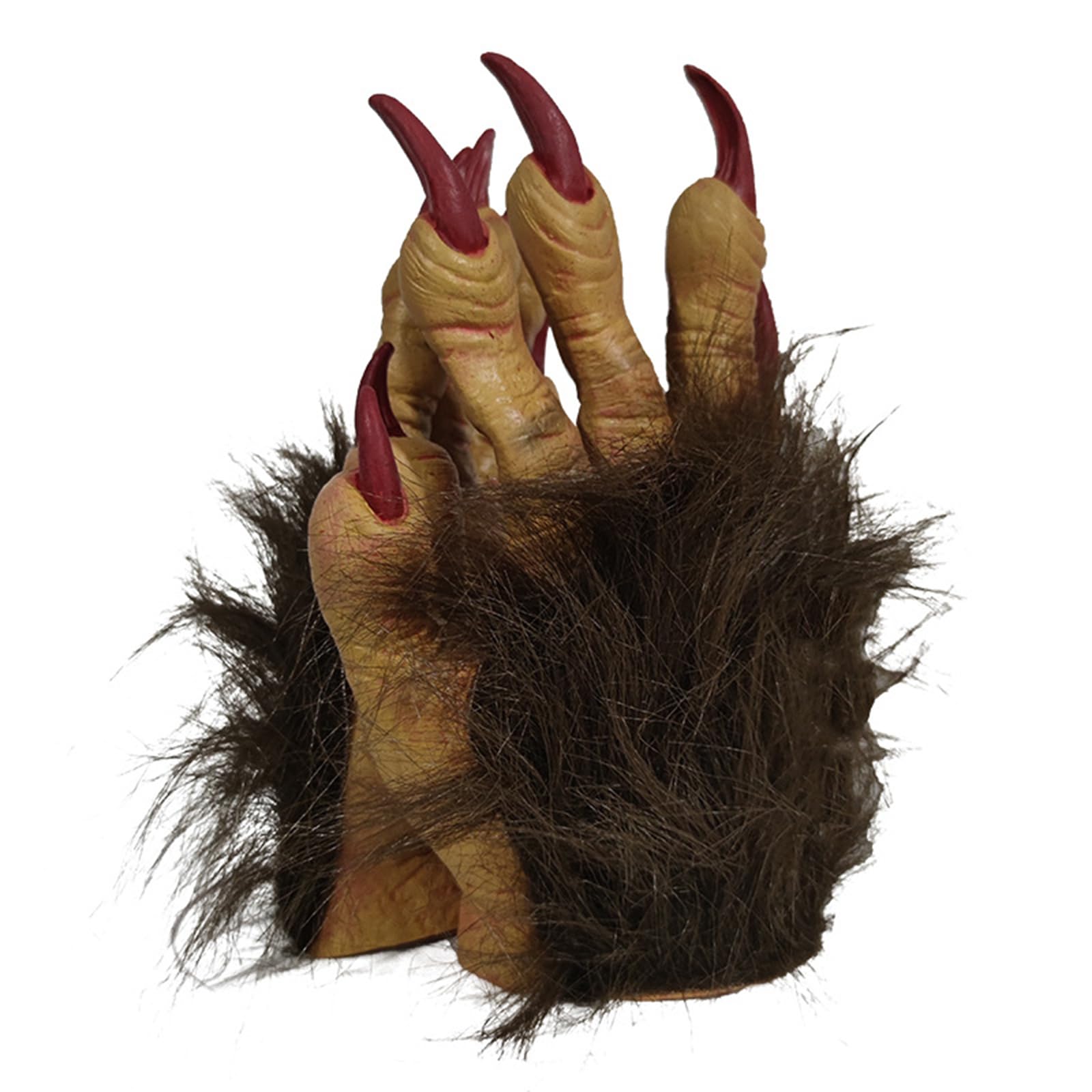 Halloween Werewolf Animal Furry Claw Paw Gloves - Hairy Hands Wolf Bear Paw Gloves for Creepy Fancy Dress Party Hands - Scary Halloween Cosplay Party Costume Dress Up Props — image 1