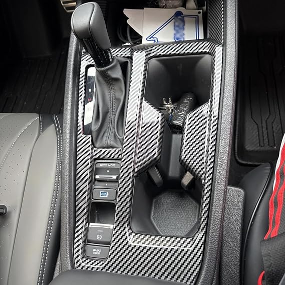 Interior Trims Gear Shift Panel Center Console Cup Holder Cover Frame Accessories for Honda Accord 2023 2024 2025 2026(Carbon Fiber Print)