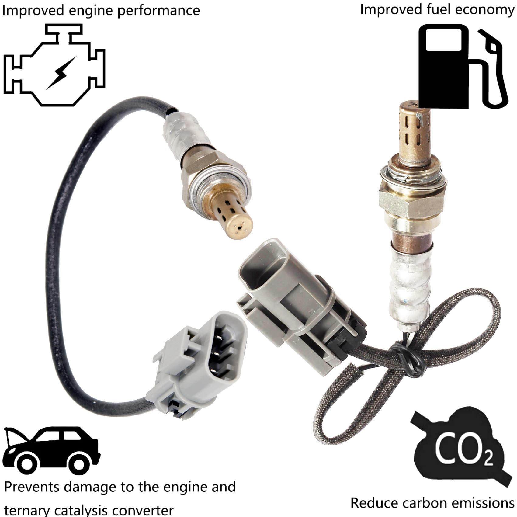O2 Sensor Modification O2 Sensors 4 Pack 2x Oxygen O2 Sensor For Nissan Frontier Xterra 2002 ...
