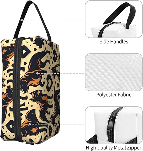 Miniatura 4 de Augenstern Travel Makeup Bag Pitbull-Dog-Heart Portable Toiletry Organizer Large Capacity Storage Bag Travel Pouch
