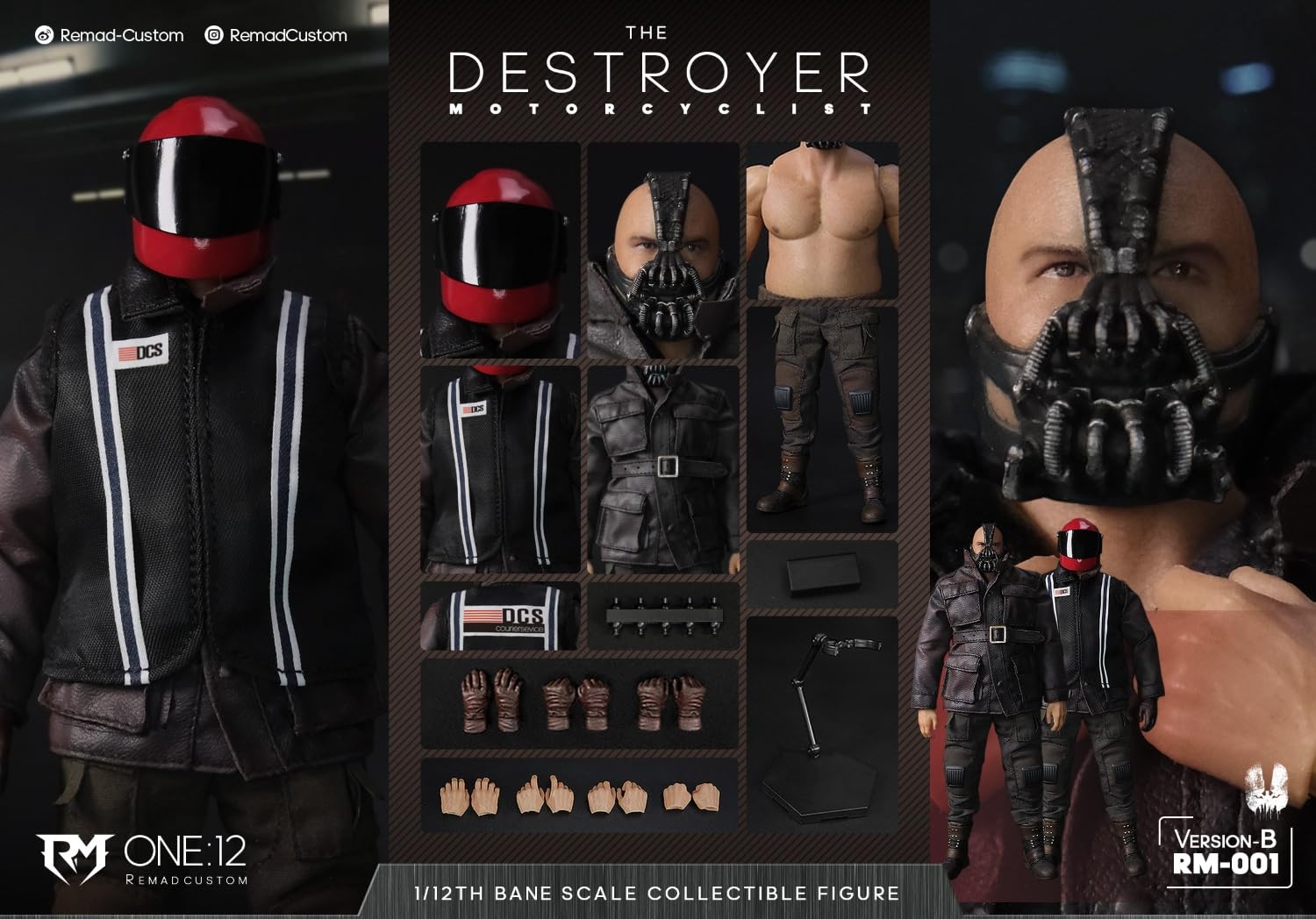 Amazon.co.jp: Remad Custom 1/12 Figure Male Movie Character Bane