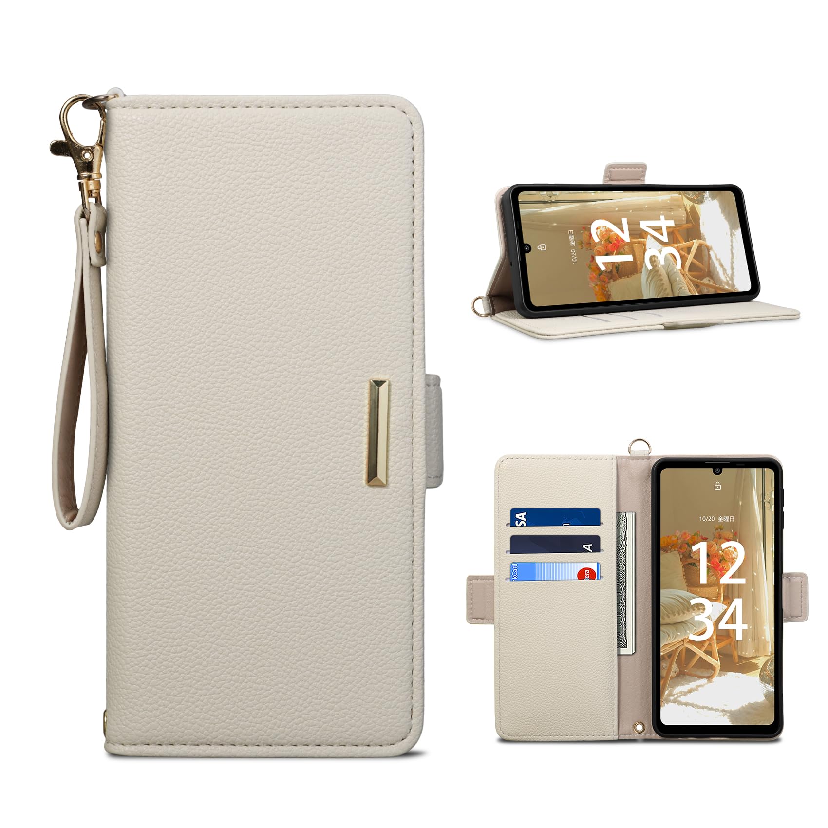 手帳型 スマートフォンケース ハピメア 舞亜 スマホケース 携帯ケース