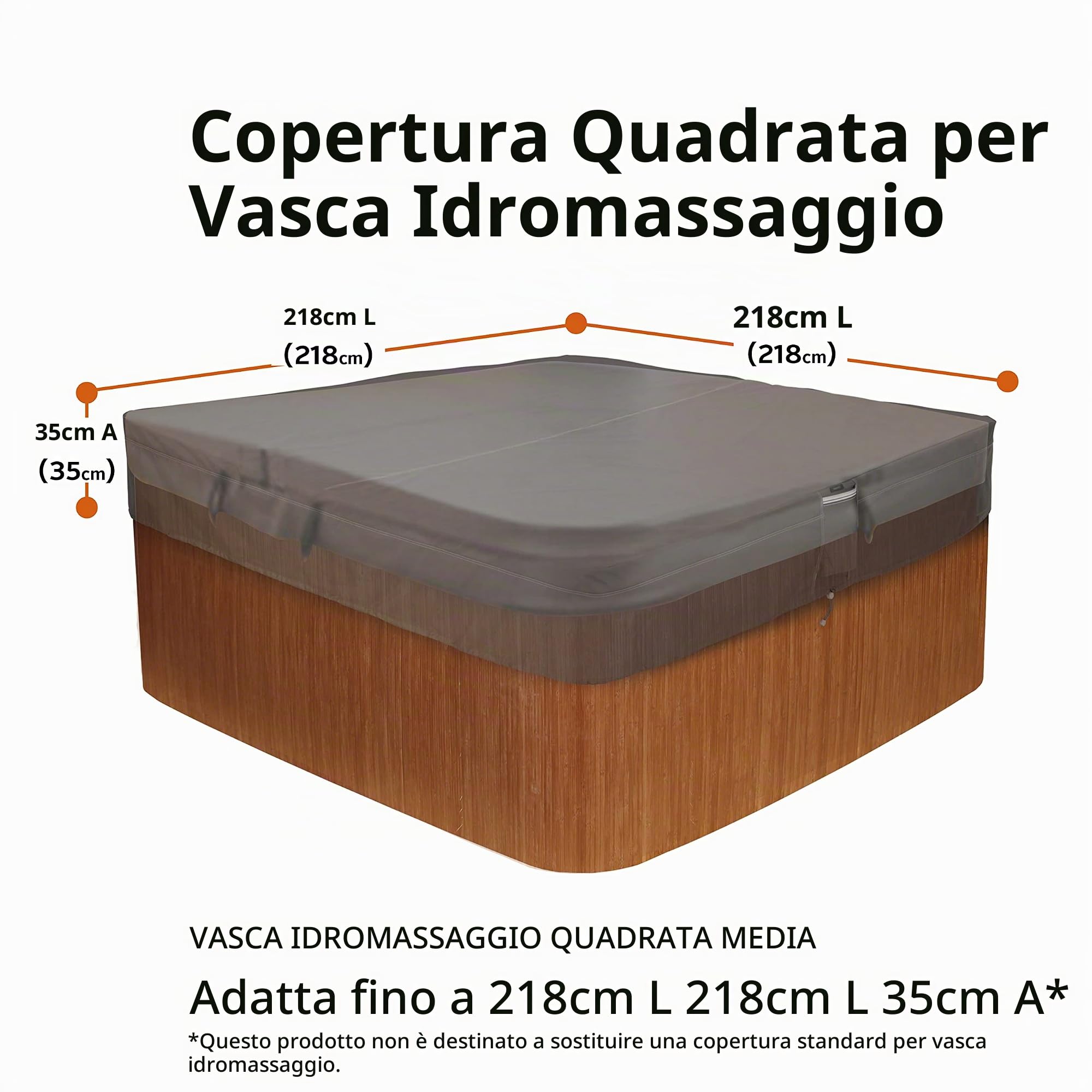 Classic Accessories (55-885-035101-EC) - Copertura per Vasca idromassaggio, con Tessuto Durevole e Resistente all'Acqua, Misura Media