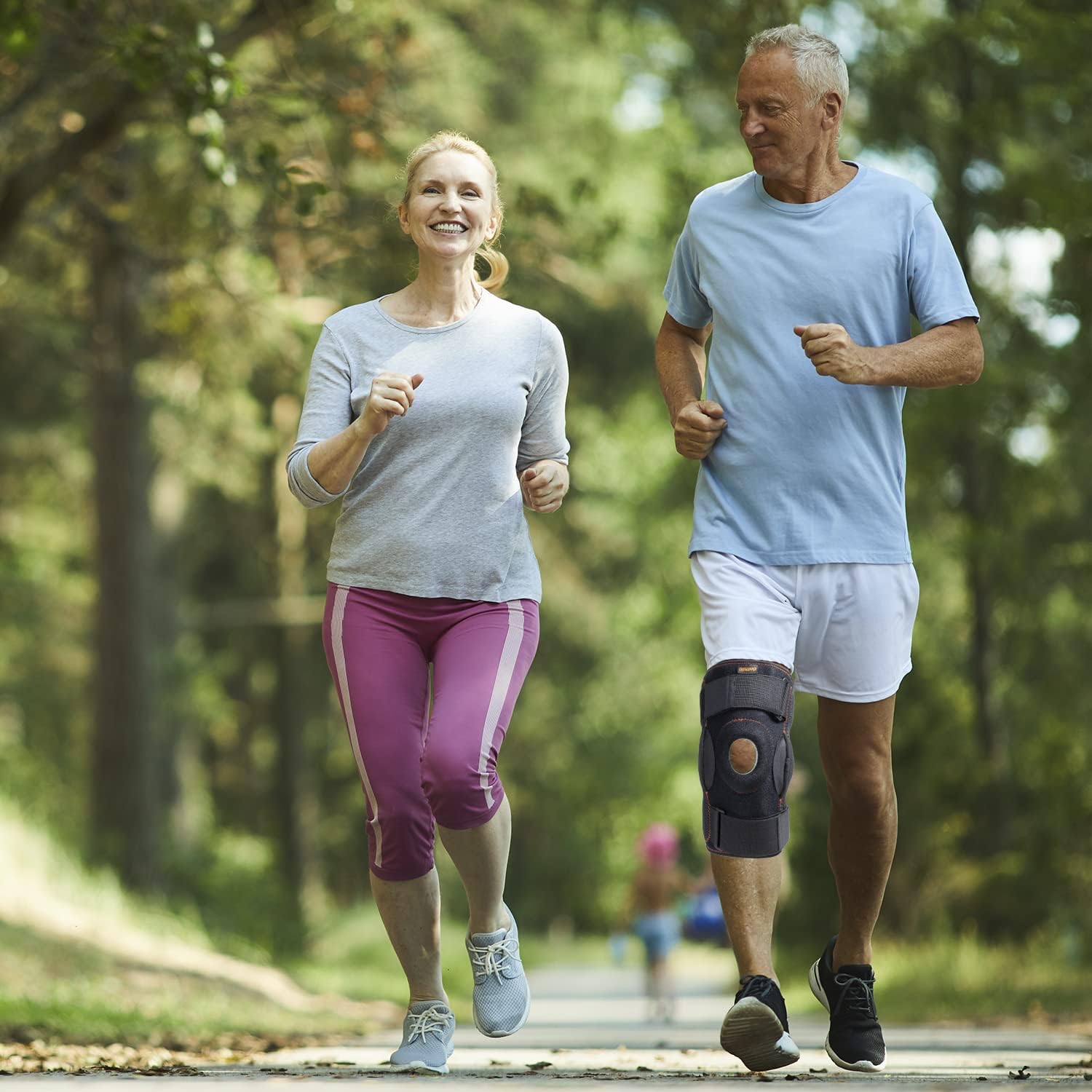 Thx4COPPER Kniestütze, Kniebandage, Einstellbare Knieschoner mit Patella Gel Pads und Doppelseitigen Seitenstabi, Knieorthesen Unterstützung für ACL, Sport, Laufen