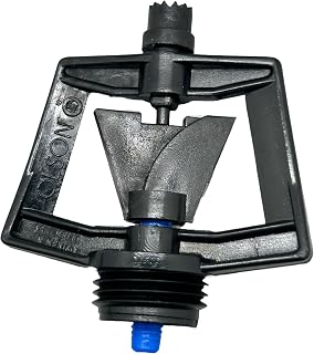 Mini-Sprinkler 5-Pack, Blue, Medium Flow 7-15 GPH, Wing-Style Rotor 14ft-22ft Diameter Spray