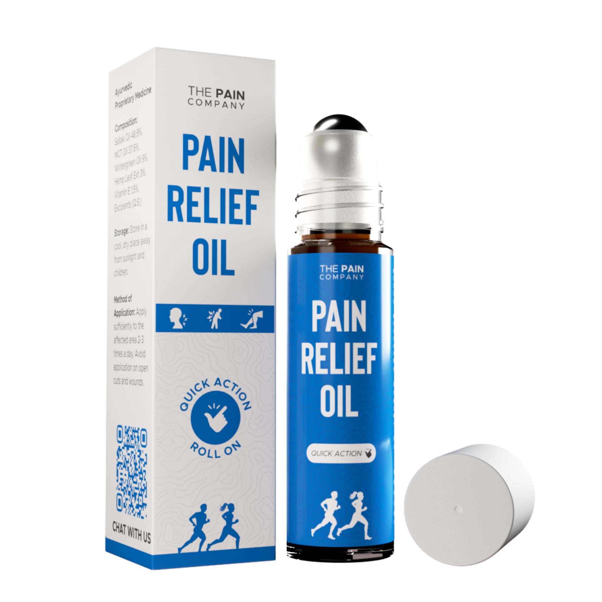 The Pain Company - Pain Relief Oil for Neck Pain, Joint Pain, Back Pain - Fast Action Roll On - (Pack of 1) (B0DCVWT9FX) Amazon Price History, Amazon Price Tracker
