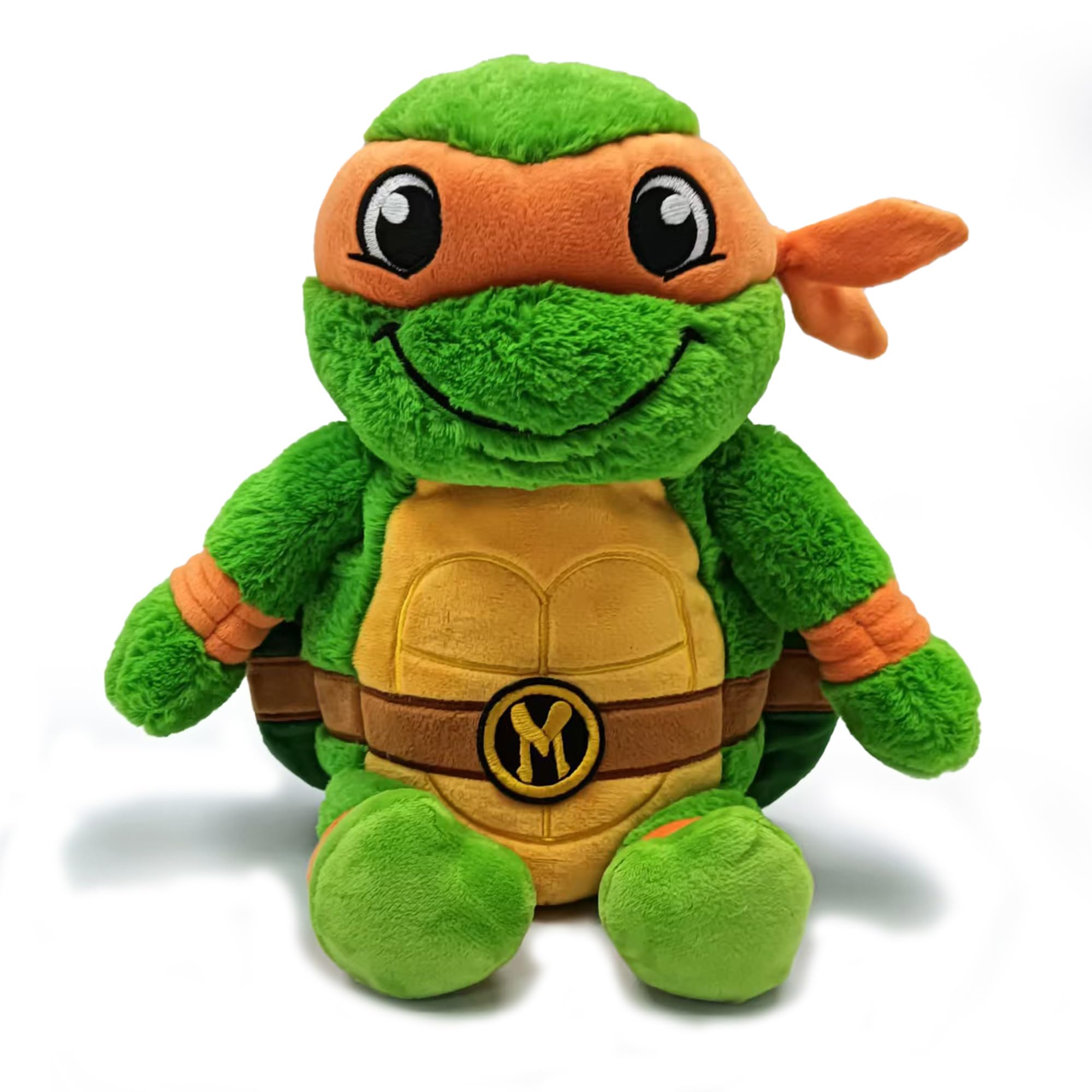 Pluszowa maskotka Michelangelo z Wojowniczych Żółwi Ninja, podgrzewana w kuchence mikrofalowej, z obciążeniem, delikatnie pachnąca francuską lawendą - kolor pomarańczowy.