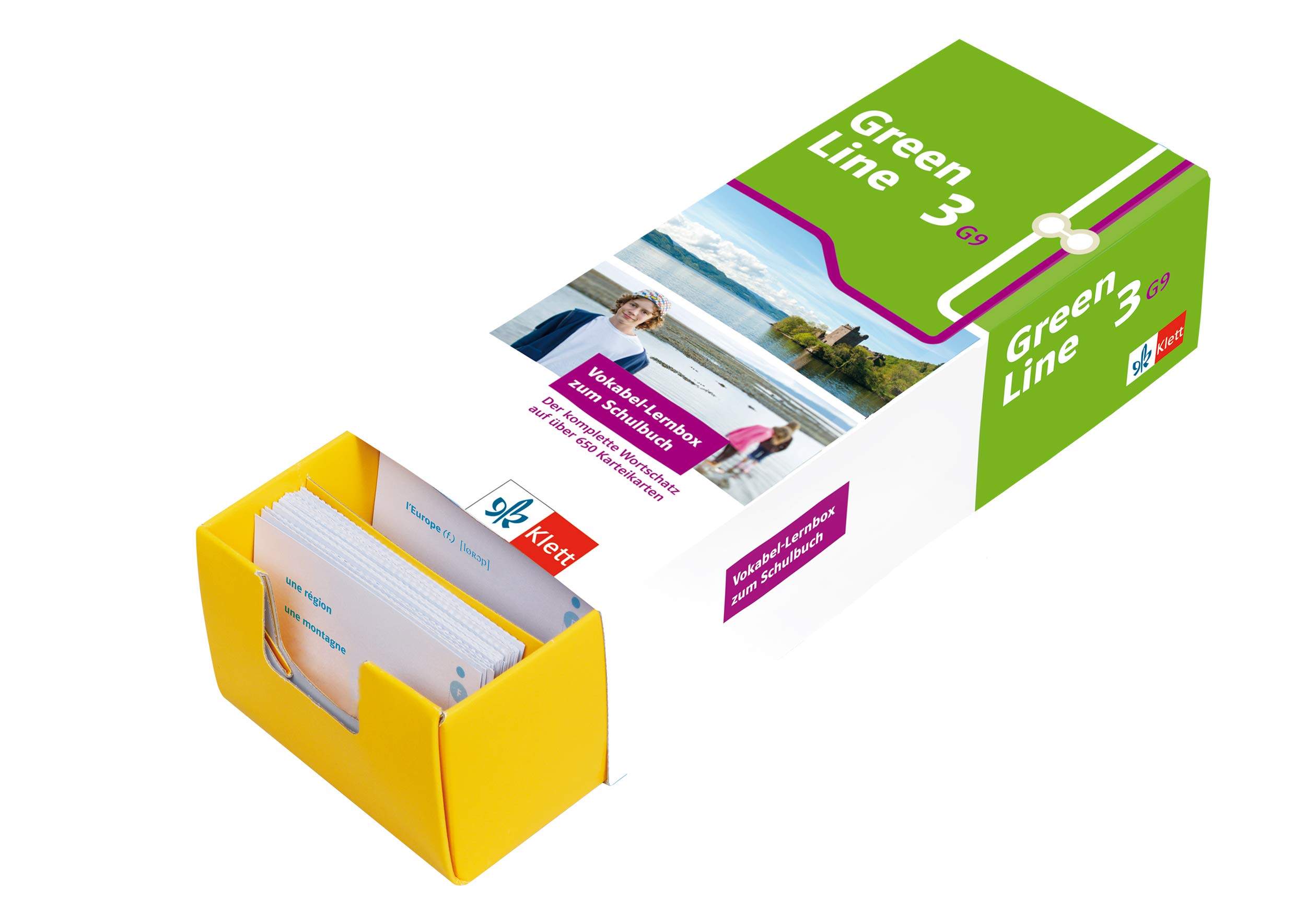 Klett Green Line 3 G9 (Ausgabe ab 2019) Klasse 7 Vokabel-Lernbox zum Schulbuch: Englisch passend zum Lehrwerk üben (Green Line G9. Ausgabe ab 2019)