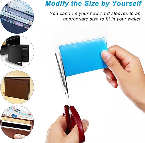 Miniatura 6 de Zonon Paquete de 48 protectores para tarjetas de Medicare, fundas transparentes para tarjetas de crédito, tarjetas de crédito médicas impermeables