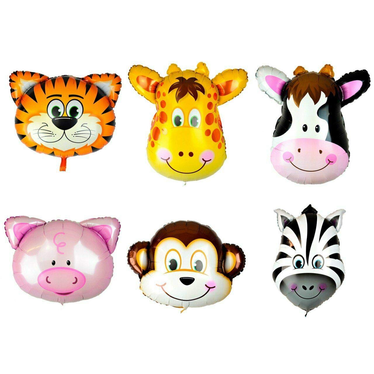 Happium 3Pcs Farm Animal Balloons Party Kit Cow Donkey Pig for Birthday Baby Shower Barnyard Farm Themed Party Decorations Supplies
