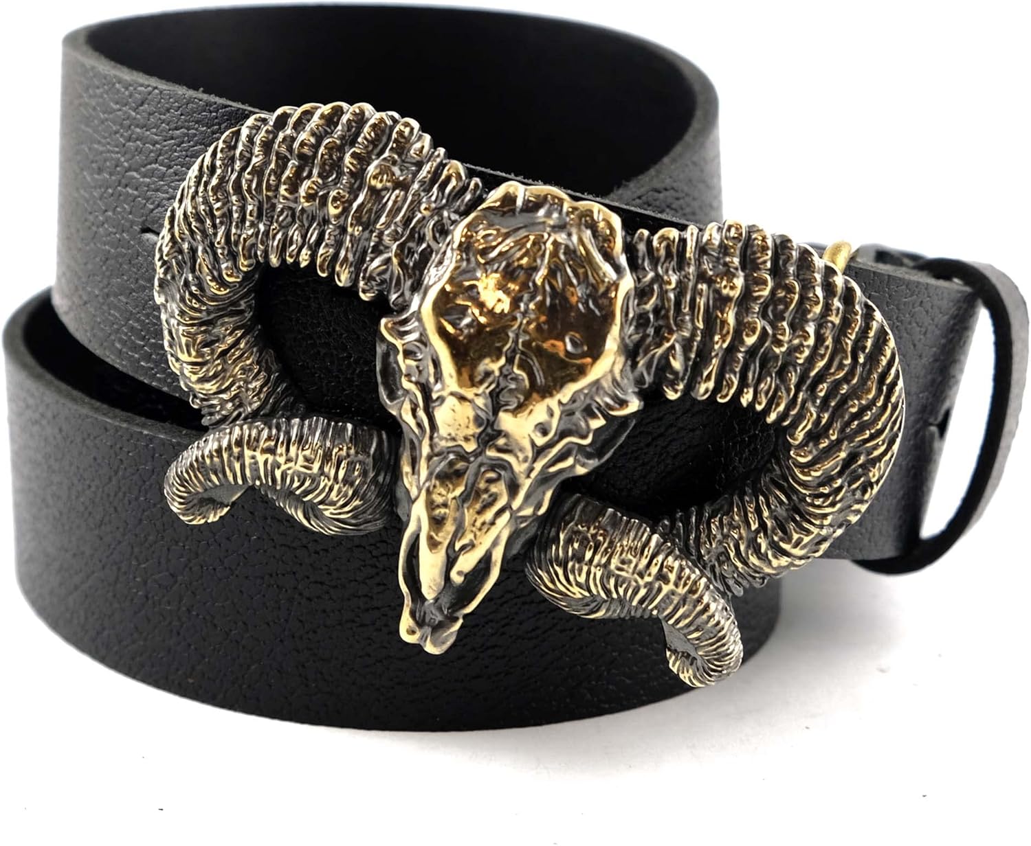 Ram Skull solid brass belt buckle, Handmade Bighorn wild west buckle, Mouflon tribal Trophy Skull belt buckle for leather belt, unisex gift