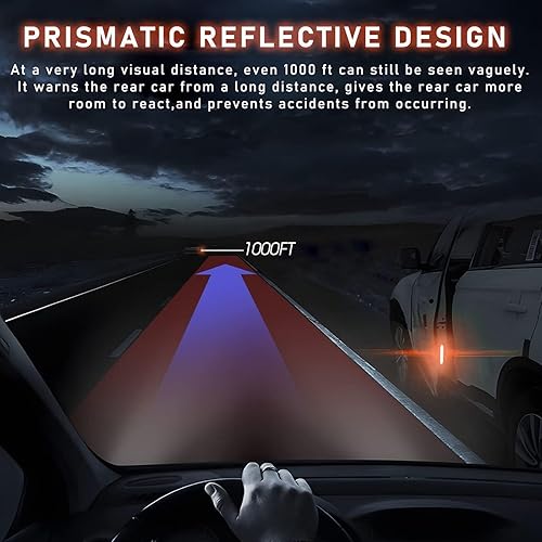 Miniatura 4 de Ziciner 4 calcomanías reflectantes abiertas para puerta de automóvil, advertencia de seguridad de visibilidad nocturna, tira protectora