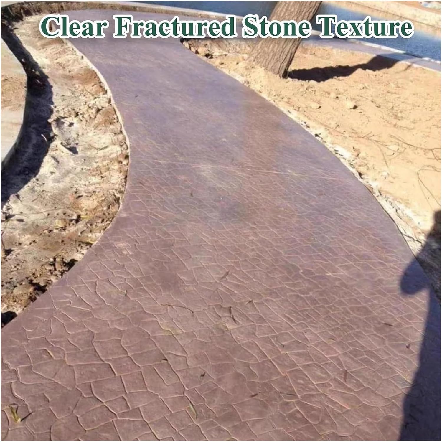 Concrete Texturing Skin, Concrete Stamps Mat, Concrete Stamp Mat, Cement Imprint Stamping Pad(3 Pcs)