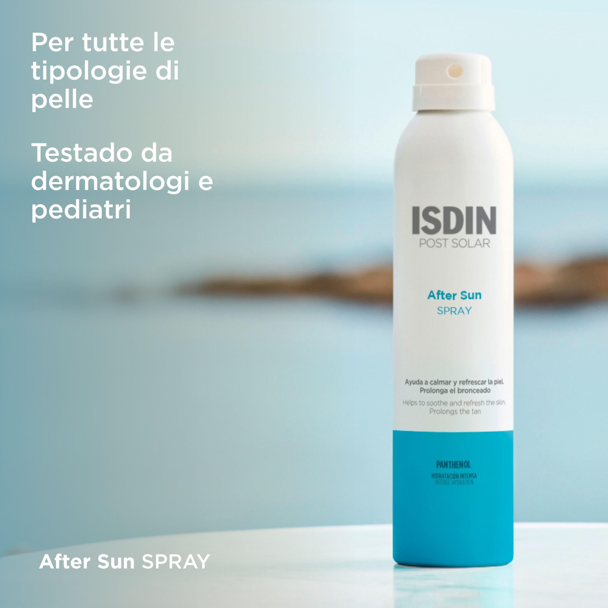 ISDIN After Sun Spray (200 ml) | Effetto Calmante e Rinfrescante | Idratazione e Riparazione Intensa