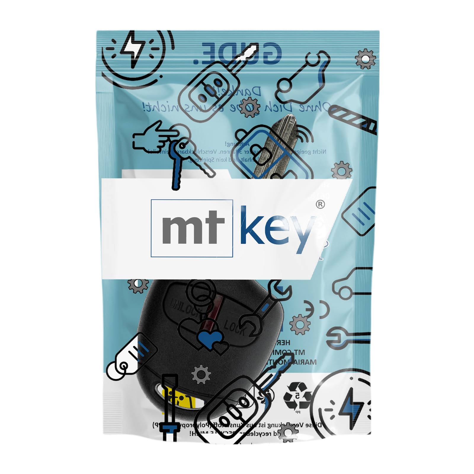 Clé d'allumage sans fil 434 MHz ID46 PCF7936 MIT11R 2 boutons compatible avec Mitsubishi L200 IV ASX i-MiEV Grandis Space Star Outlander II Challenger PB Lancer VIII CY Pajero IV