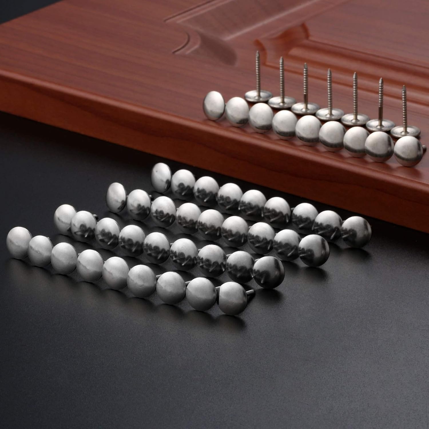 Punaises de Rembourrage, Clous de Rembourrage argentés 12x21mm, 200 pièces, boîte à Bijoux en Bois, Porte canapé Meubles, punaises de décoration, Goujons punaises
