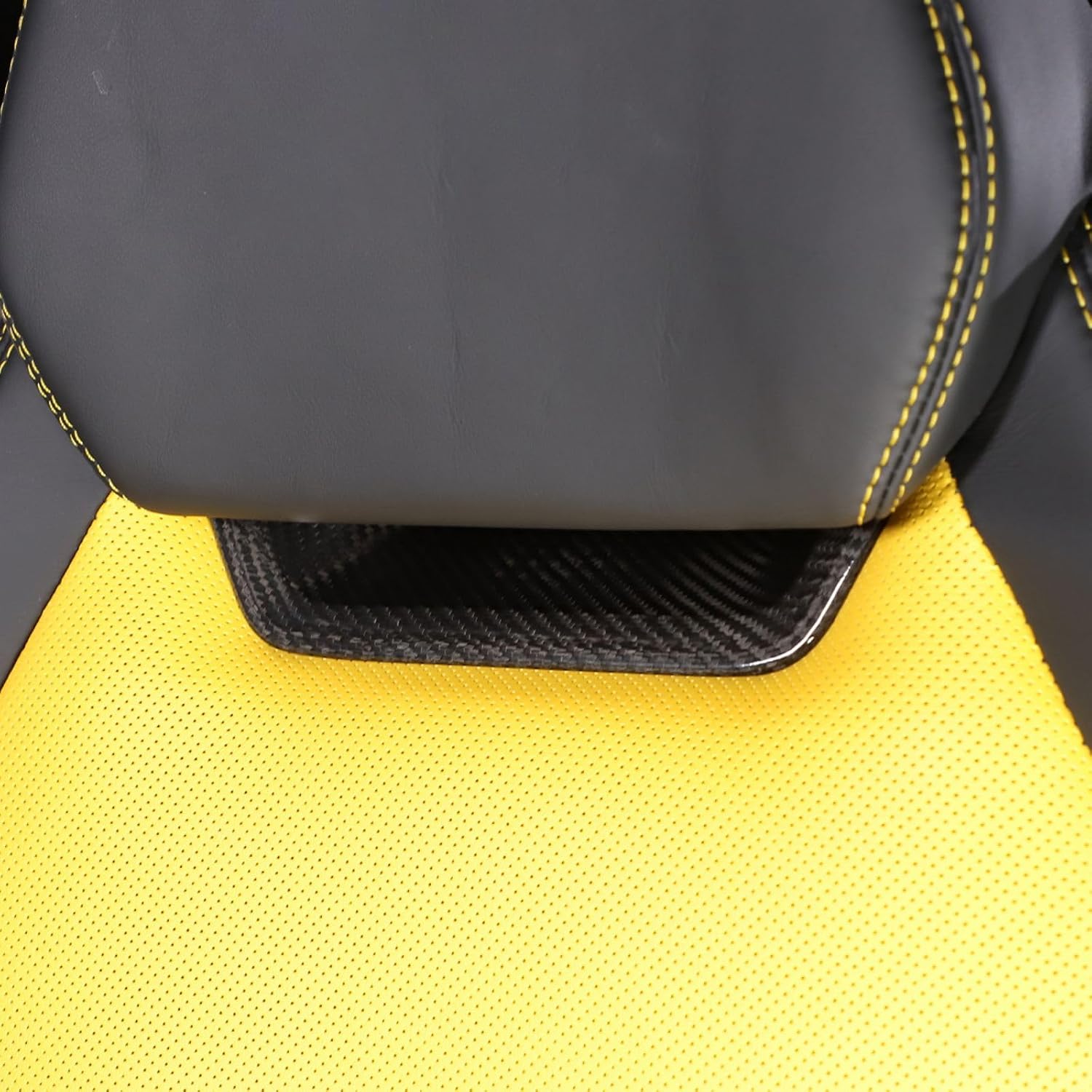 TOYCIDFG Seat Headrest Decorative Cover Trim Compatible with Lamborghini Urus 2018-2023, Car Interior Decoration Accessories (Carbon Fiber - Front)