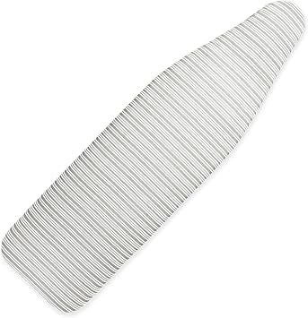 Juvale Ironing Board Cover and Pad Standard Size - 15x54 inch Heavy Duty Thick Padding, Grey Stripe Pattern