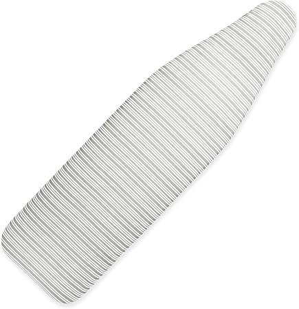 Juvale Ironing Board Cover and Pad Standard Size - 15x54 inch Heavy Duty Thick Padding, Grey Stripe Pattern