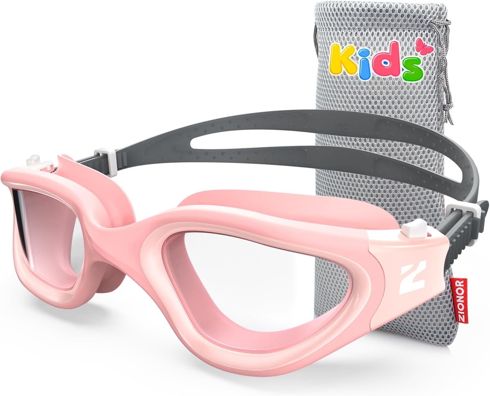 ZIONOR Kids Swim Goggles, G1MINI SE Anti-Fog UV Protection Swimming Goggles for Kids Age 6-14