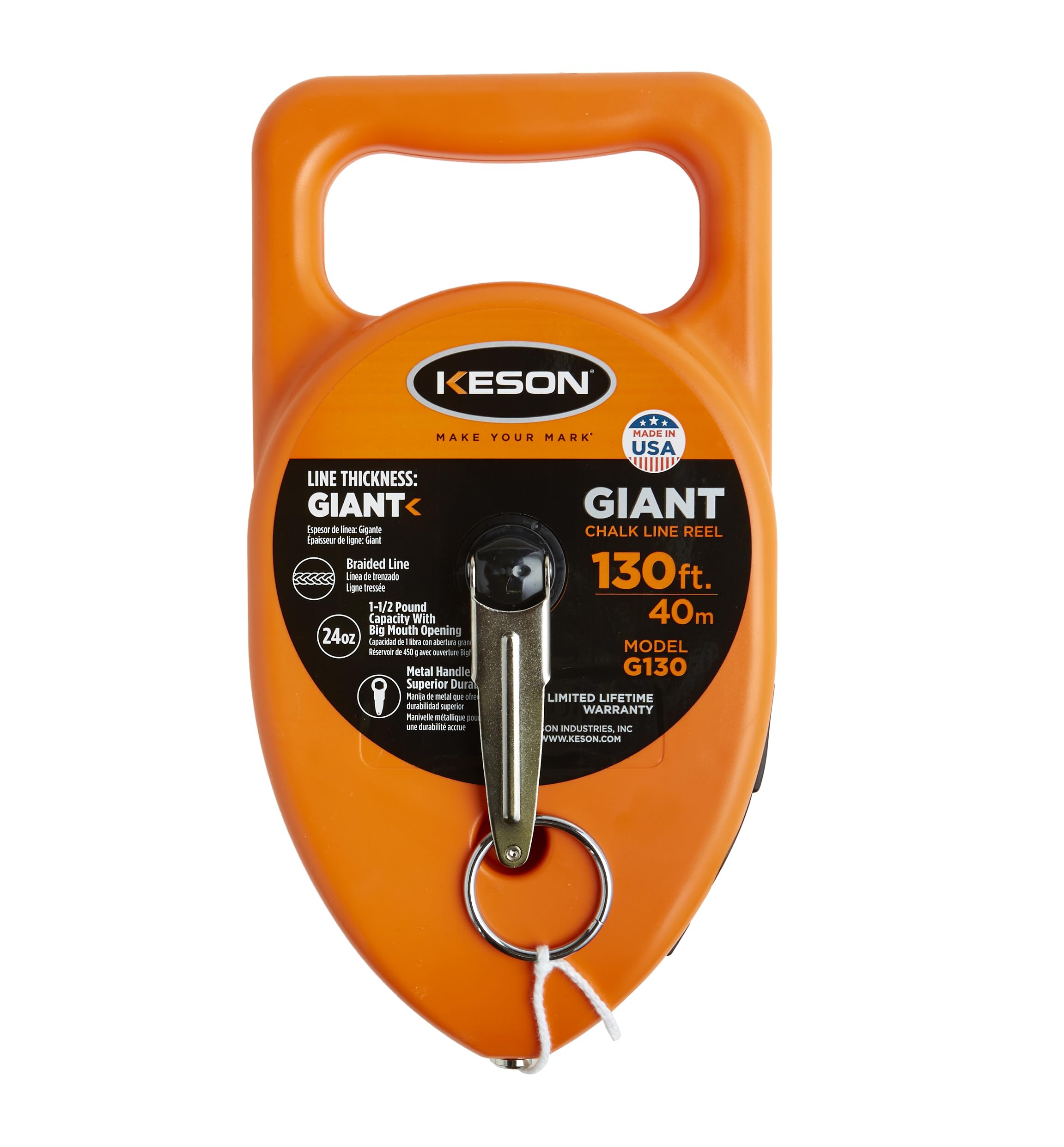 Keson G130 - Cinta de tiza, 39,6 m