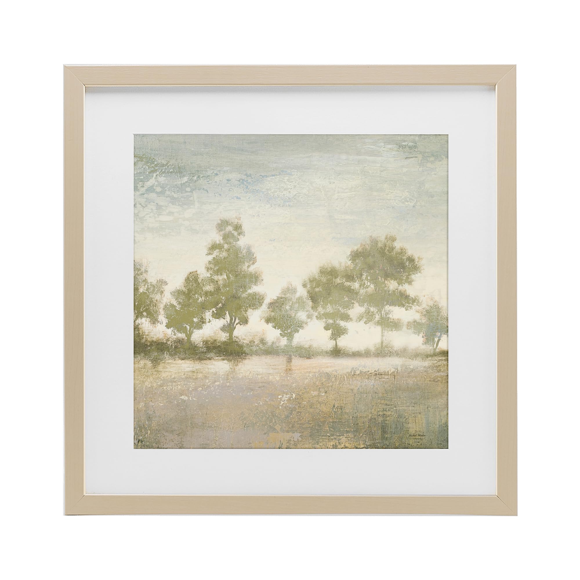 Stupell Industries 'Forest Light Landscape', Framed Print Under Glass, Brown, 16 x 16 Inches, Easy to Hang and Sturdy, Made in USA, by Michael Marcon
