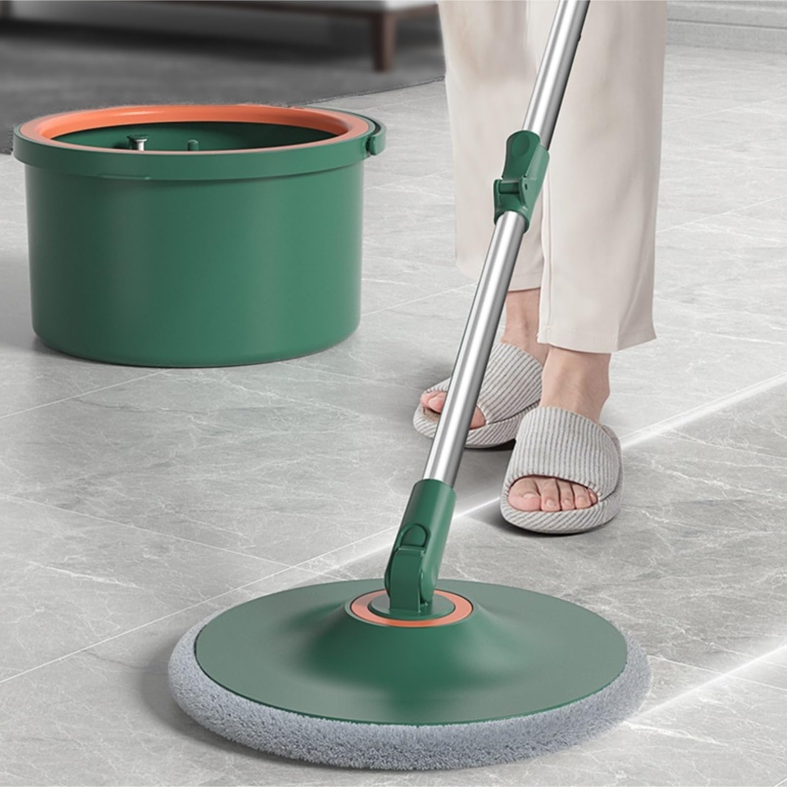 Mop Do Podłogi Zestaw Mopa I Wiadra Mop Do Podłogi I Wiadro Z Wyciskarką Z 4 Zmywalnymi Nakładkami Mop Do Mycia Na Sucho I Mokro Mopy Do Sprzątania