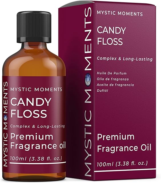 Mystic Moments | Candy Floss Fragrance Oil 100ml - Perfect for Soaps, Candles, Bath Bombs, Oil Burners, Diffusers and Skin & Hair Care Items.