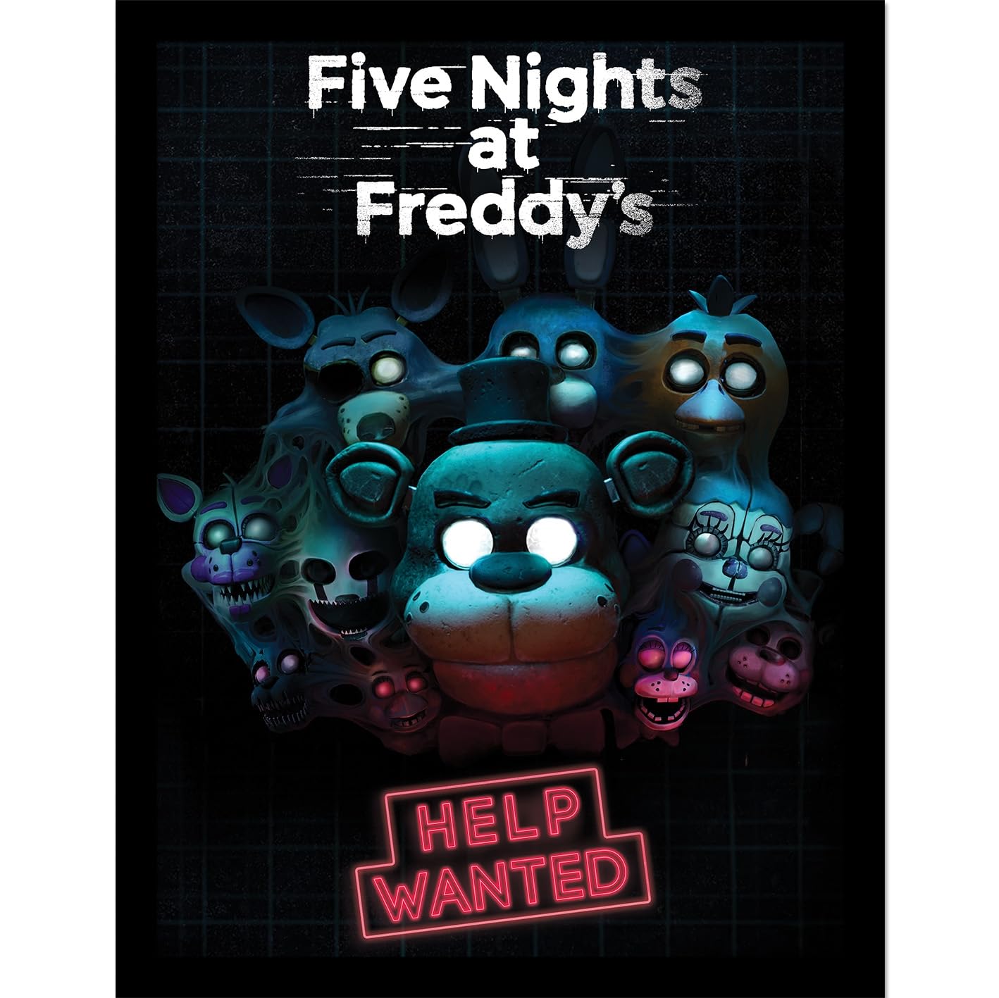 Poster Five Nights at Freddy's art mural de jeu d'horreur en impression brillante