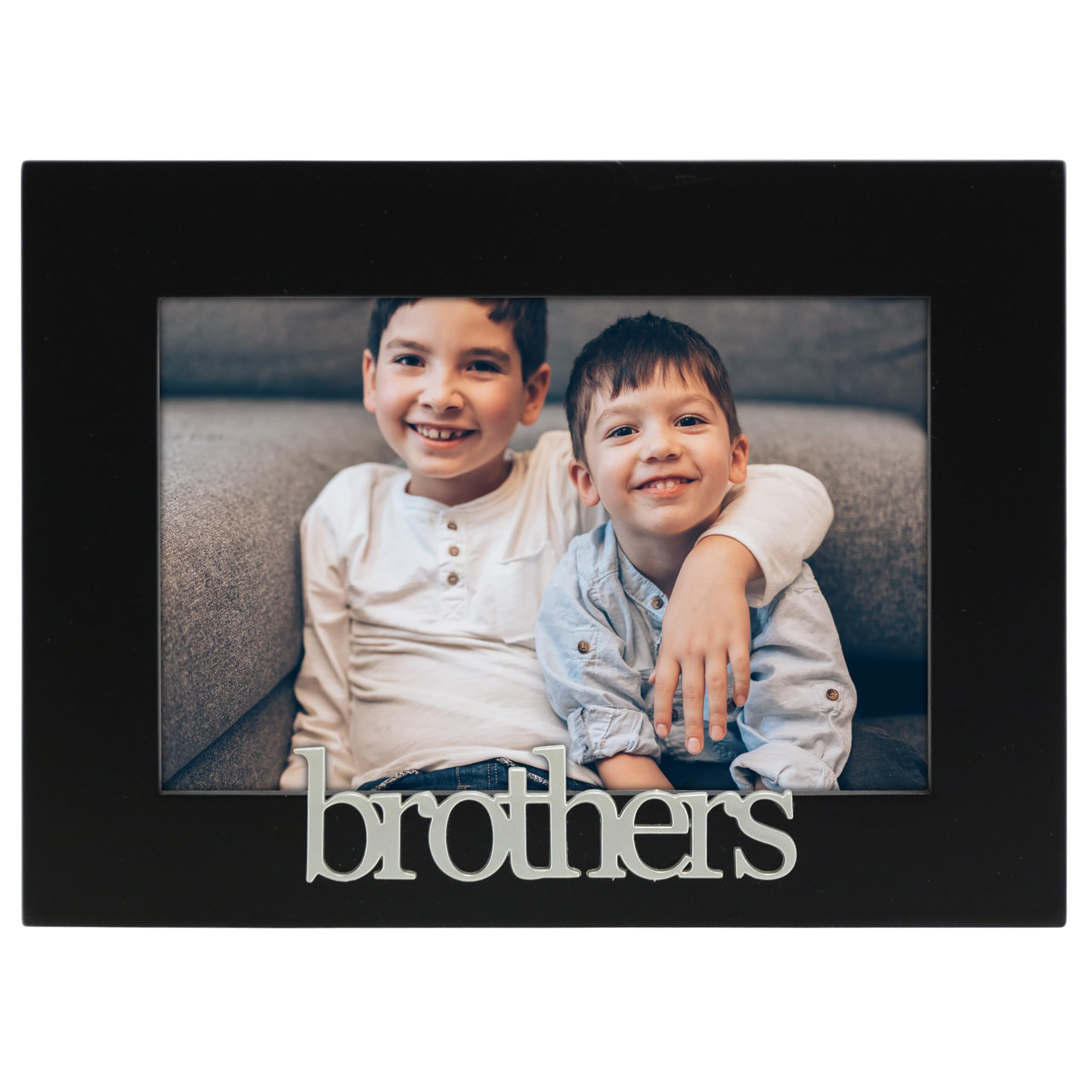 Malden International Designs 4316-46 Brothers Expressions Picture Frame, 4x6, Black