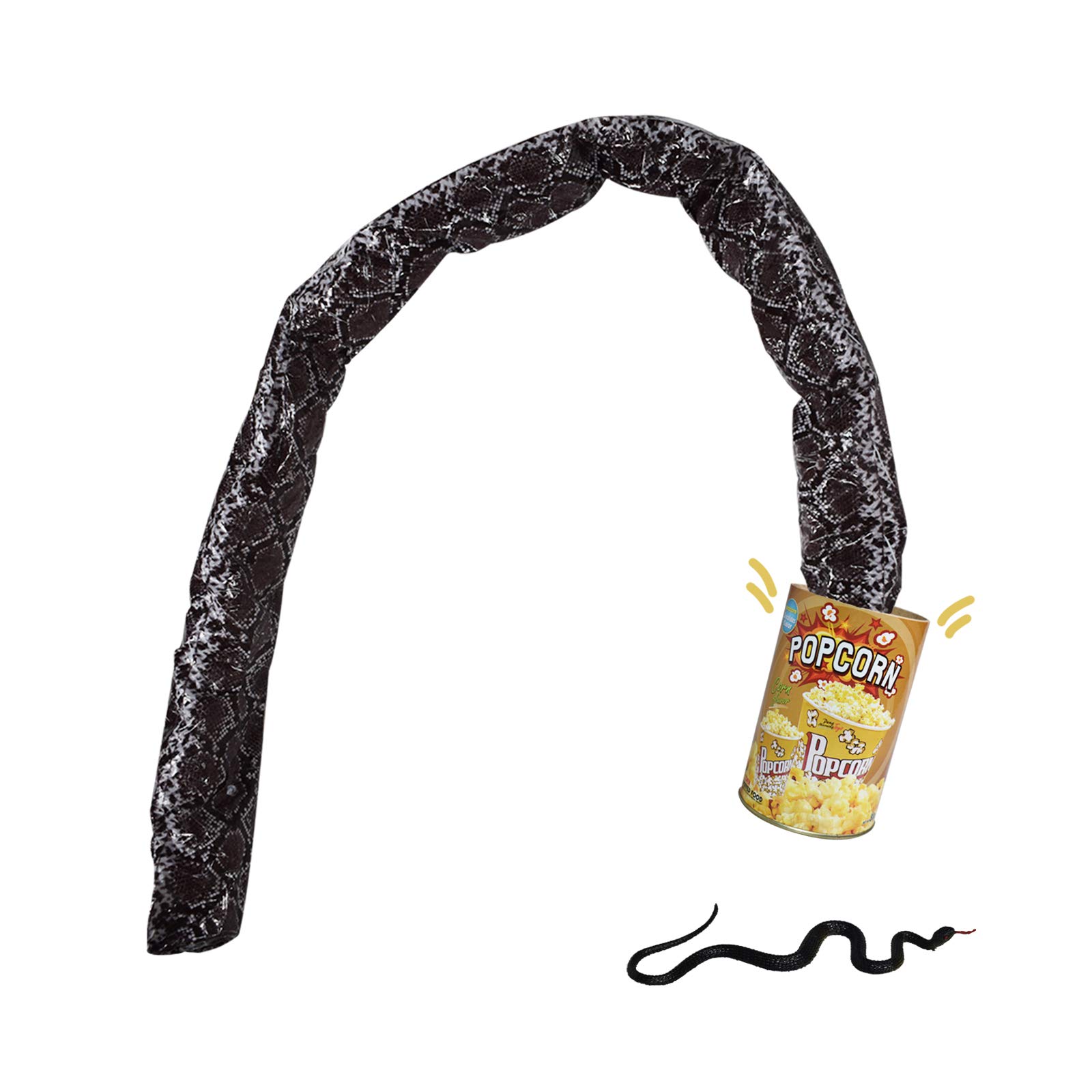 VANVENEVANVENE Gag Gift Shocking Toys Popcorn Can with Realistic Rubber Fake Snake Set Prank Joke Toy for Halloween Party Christmas Favors