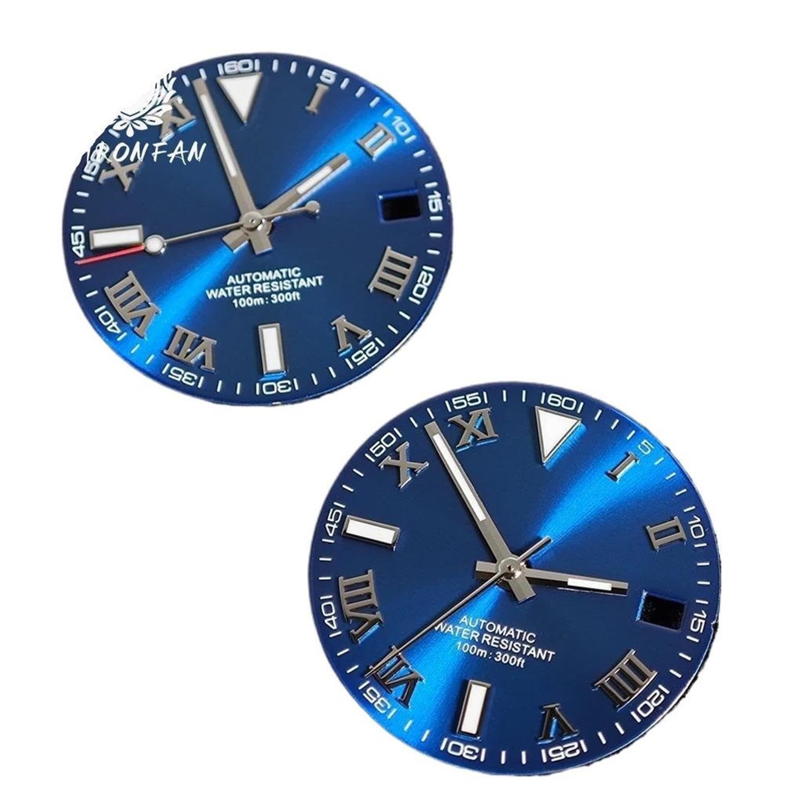 1 szt. 28,5 mm mosiężna cyfra rzymska Sunburst tarcza zegarka dla NH35/36
