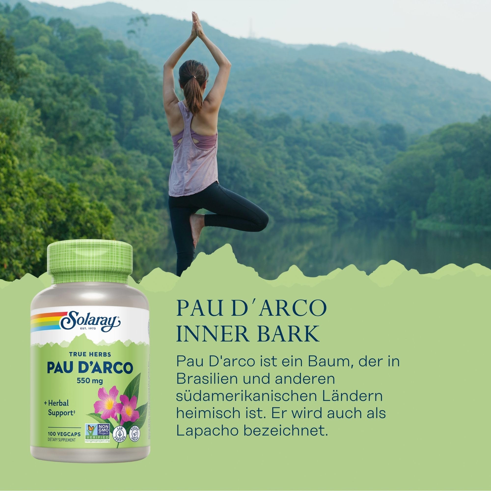Solaray Pau D'Arco Inner Bark 550 mg | 100 Caps