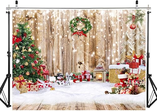 Telones de fondo de Navidad de 8 x 6 pies para fotografía de Navidad, telón de fondo de vacaciones de invierno F-25