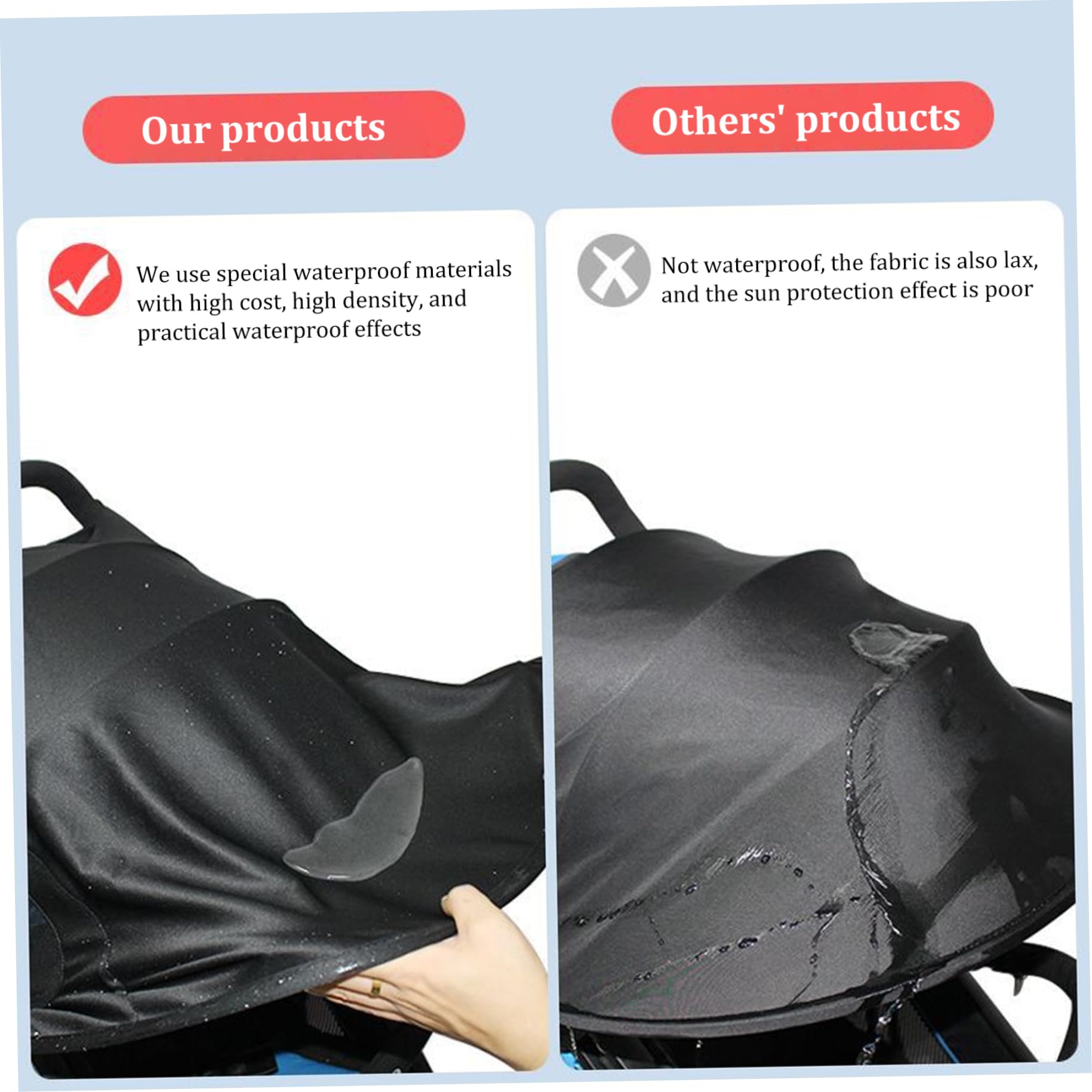 Copertura parasole per carrozzina UPF 50+ Tenda parasole universale per passeggino 80x60 cm Impermeabile Passeggino pieghevole regolabile per navicella del, Decoraciones al aire libre
