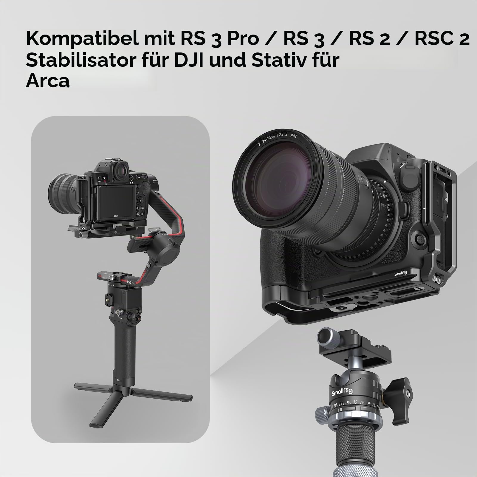 SMALLRIG Z8 L-Bracket für Nikon Z 8 Kamera, Schnellwechsel L-Platte für Arca-Typ, Schneller Wechsel Zwischen Horizontaler und Vertikaler Aufnahme, für Landschafts und Tierfotografie – 3942