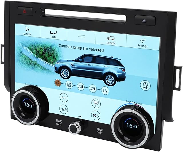 Air Conditioning Climate Control AC Panel for Range Rover Sport L494 2013 to 2017, 10in Car 1080p LCD AC Touchscreen Replacement, Upgrade Version with Installation Guide